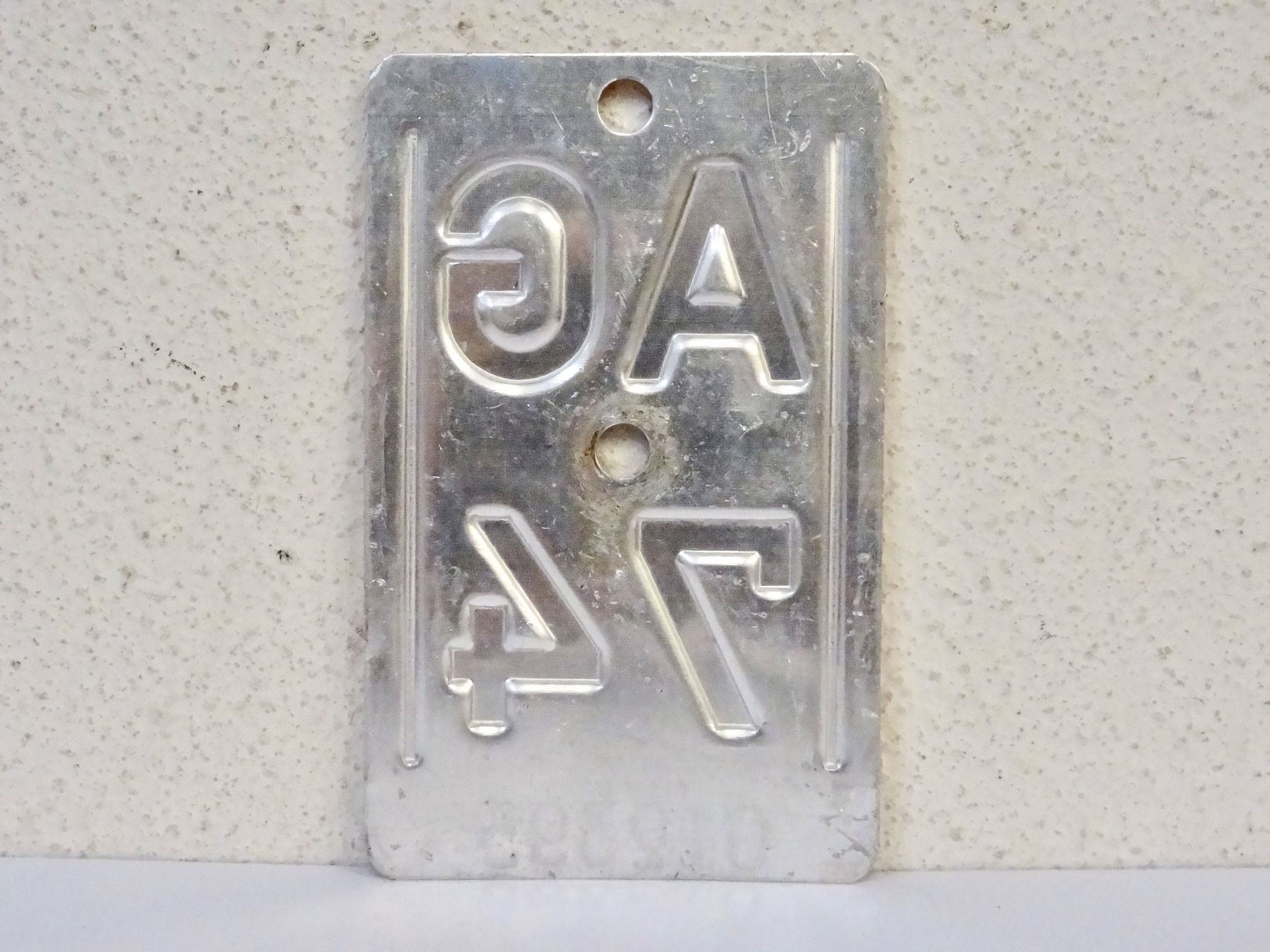 Schilder: AG 74 VELONUMMER - FAHRRADSCHILD – Gebraucht aus Kerzers von zimmergruen 1