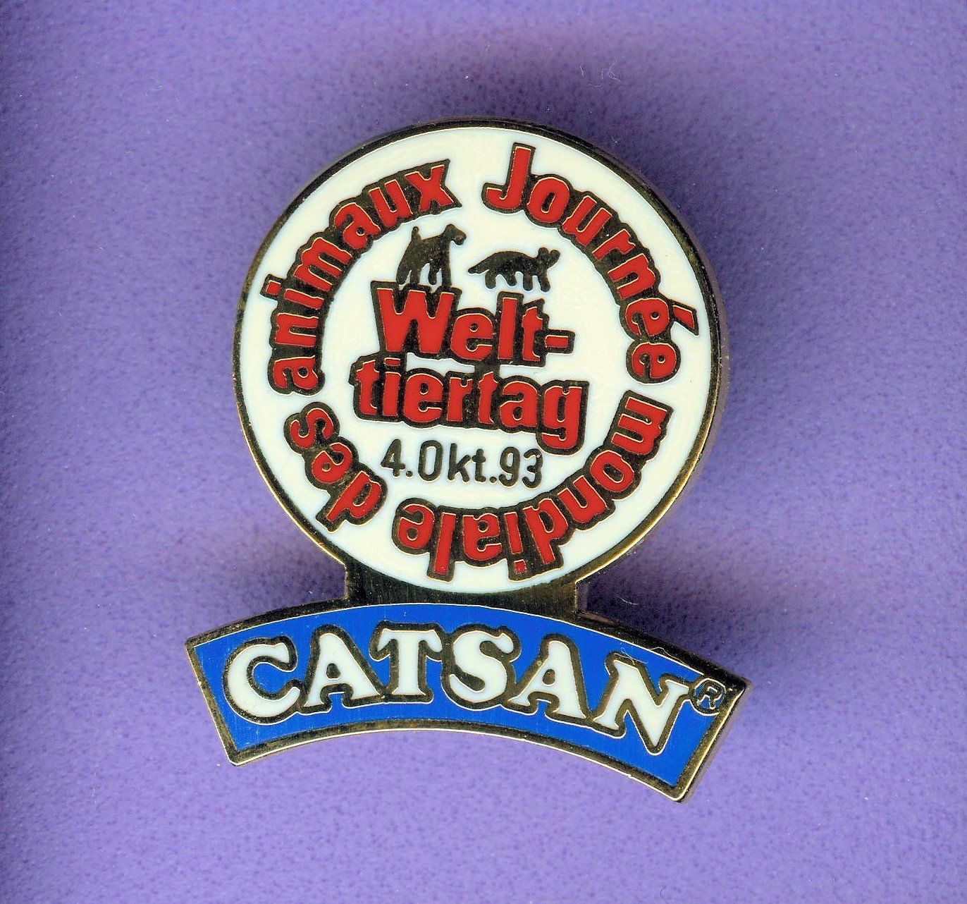 Placchette & Badge: CATSAN  Welttiertag  4.Okt. '93 – Usato da Winterthur venduto da Sammleroase