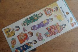 Stickerbogen Sticker - Japan Kawaii Kimono Girl