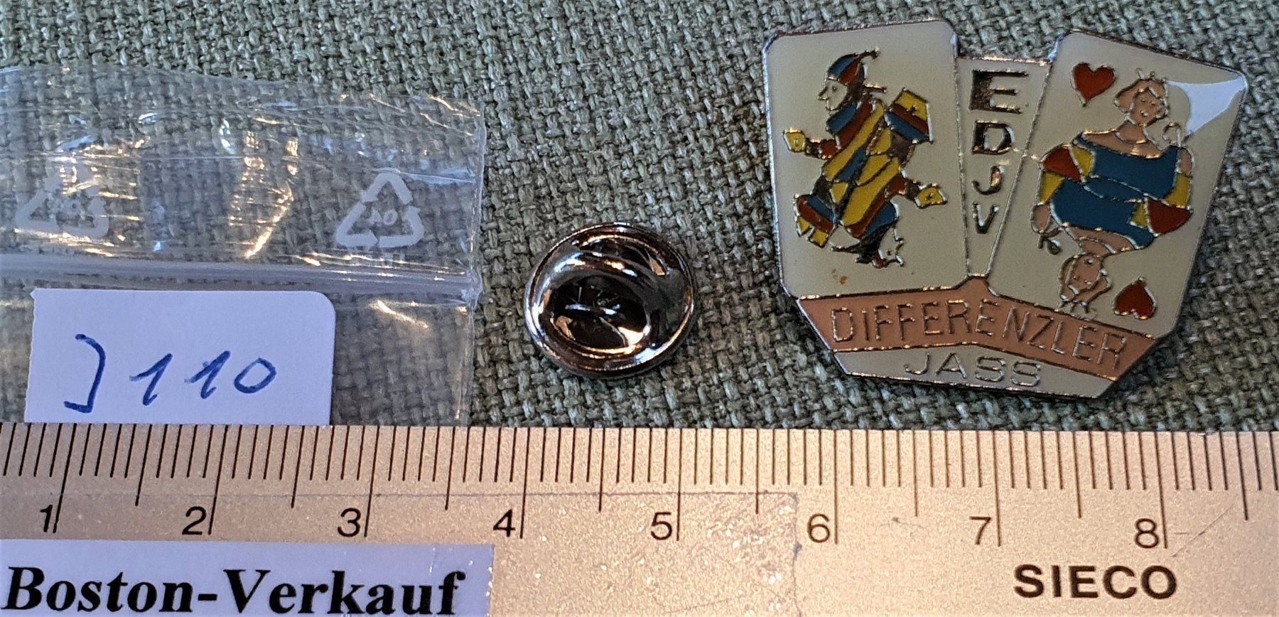Placchette & Badge: J110 - Pin Jasskarten Differenzler EDJV – Usato da Reinach BL venduto da Boston-Verkauf 1