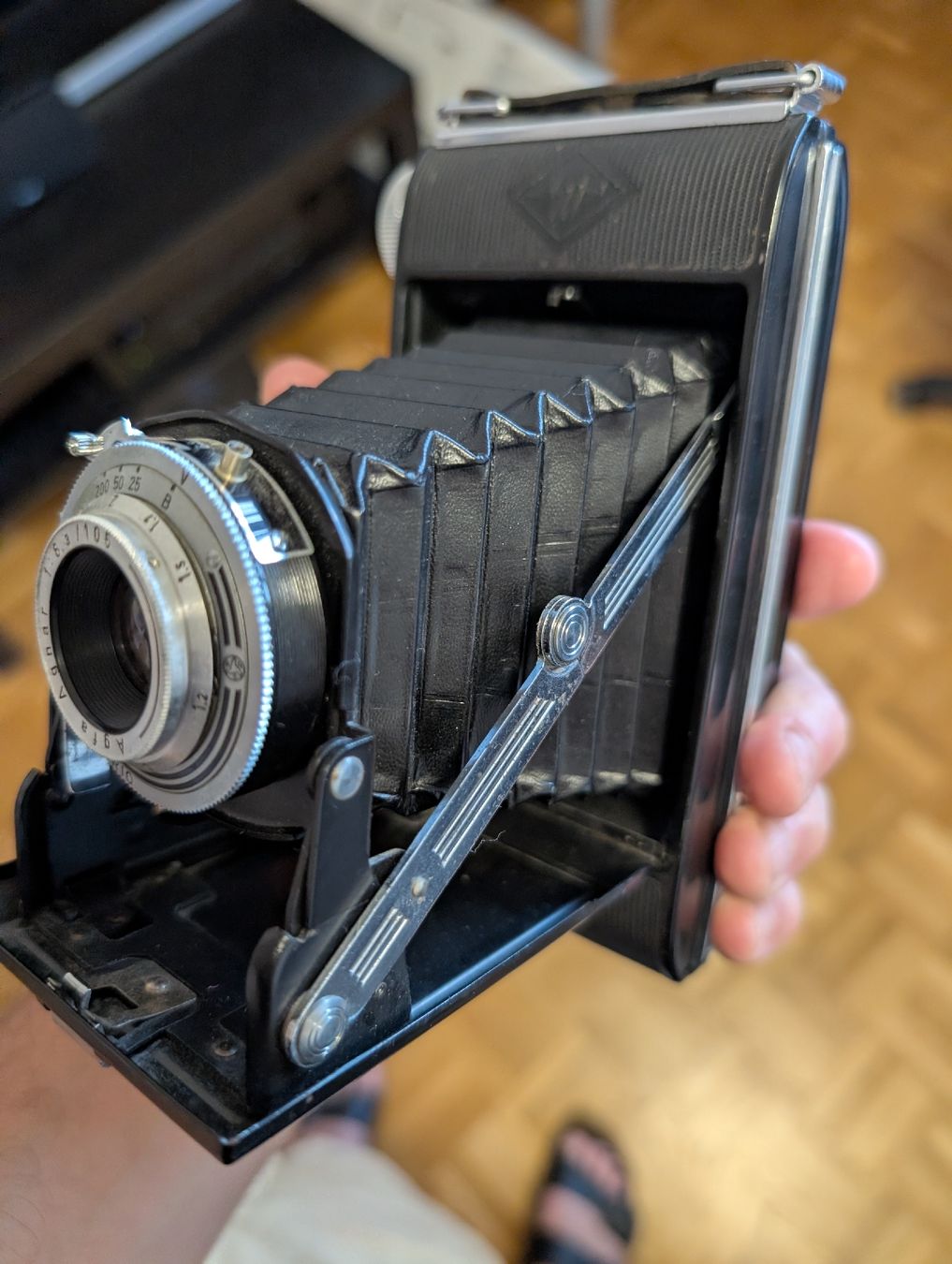 Agfa Kamera: Agfa Billy Klappkamera mit Originaltasche – Gebraucht aus Roggwil BE von MA-4900