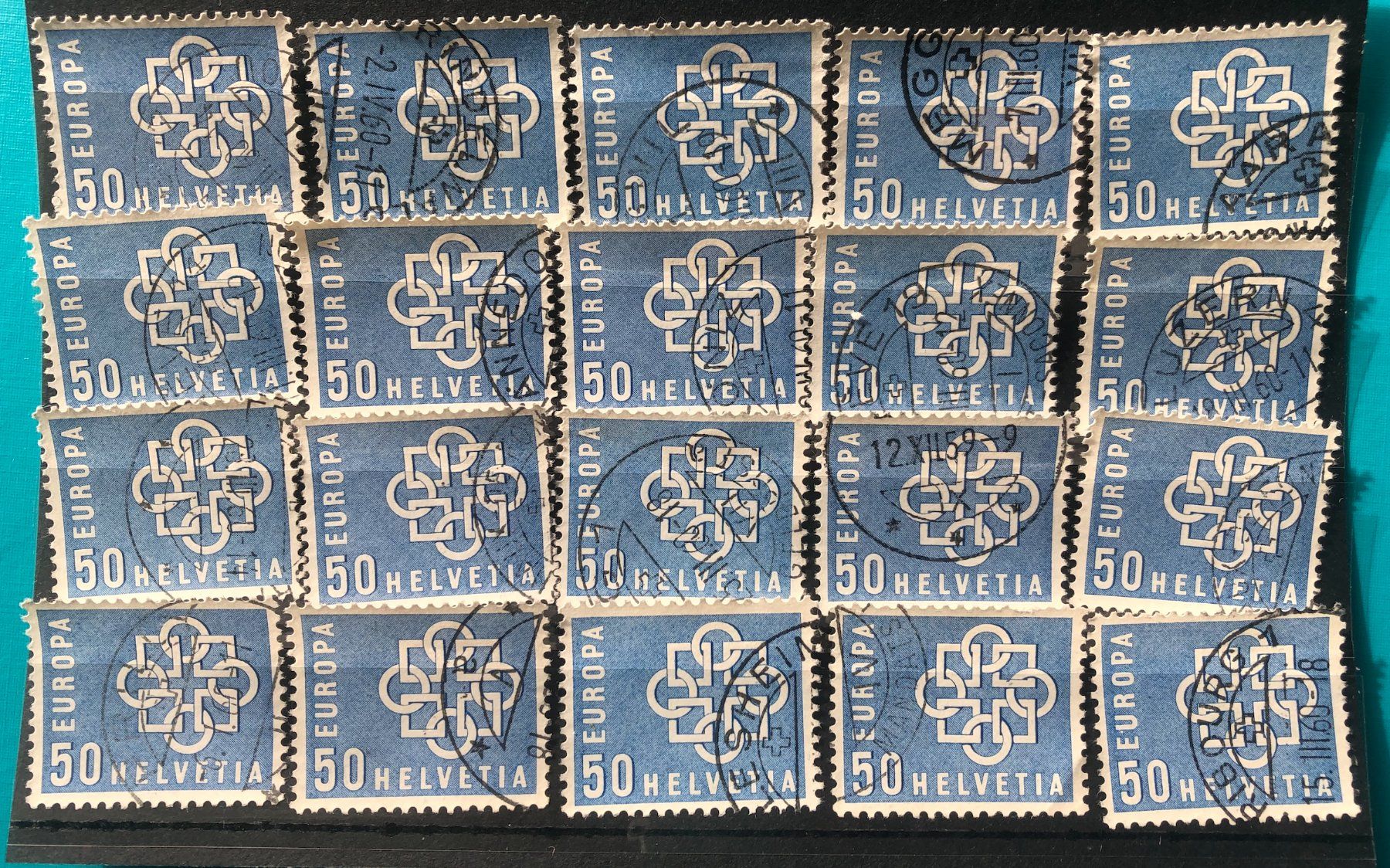 Tutti i francobolli: Nr.348 Steckkarte mit Stempel – Usato da Aarau venduto da Billa007