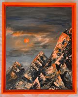 L'éclat des montagnes » – Peinture originale encadrée 50×40