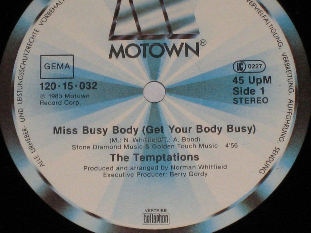 Schallplatten: MAXI - THE TEMPTATIONS - MISS BUSY BODY – Gebraucht aus Steckborn von Quo7 1