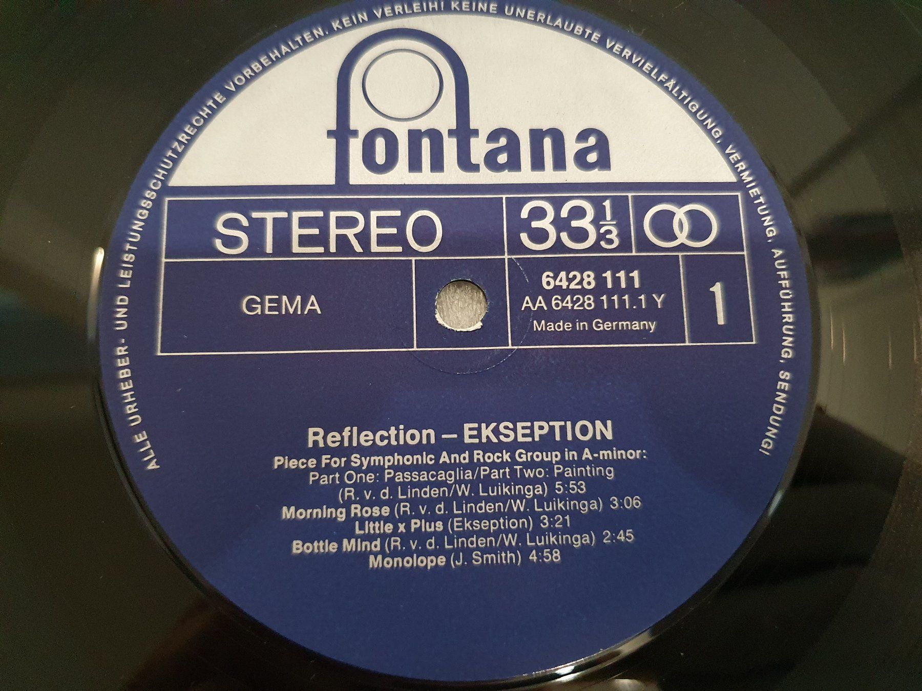Dischi in vinile: Ekseption ‎– Reflection – Usato da Uster venduto da Vinyl-Leidenschaft 3
