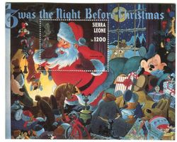 Block "Micky Maus & Weihnachtsmann". Sierra Leone