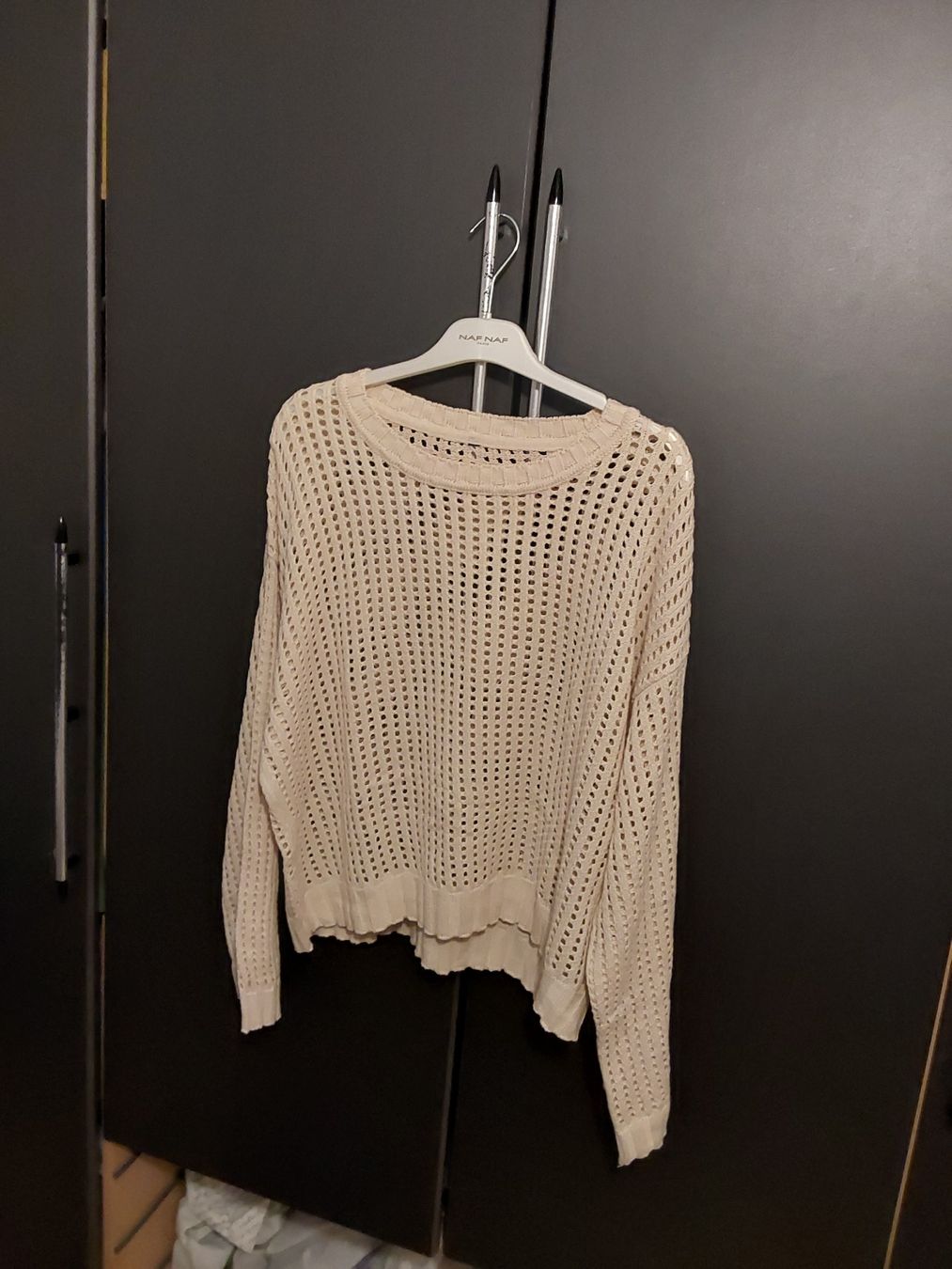Maglioni & Felpe: Pull d'été ajouré beige, parfait pour la saison! Taille M – Usato da Brügg BE venduto da rup_p6cw