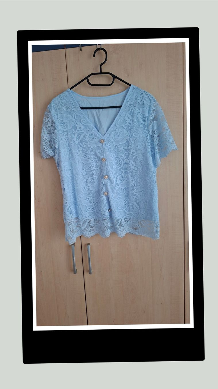 Camicette: Schönes Spitzen Blusenshirt gr L – Nuovo (secondo la descrizione) da Reinach AG venduto da nicki024