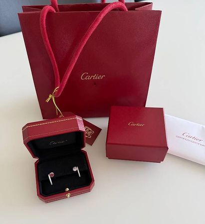 Cartier Ohrringe Just un Clou Weissgold und Diamanten