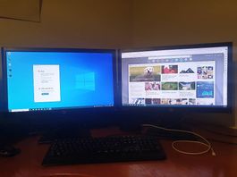 2 monitors HP 23" HD