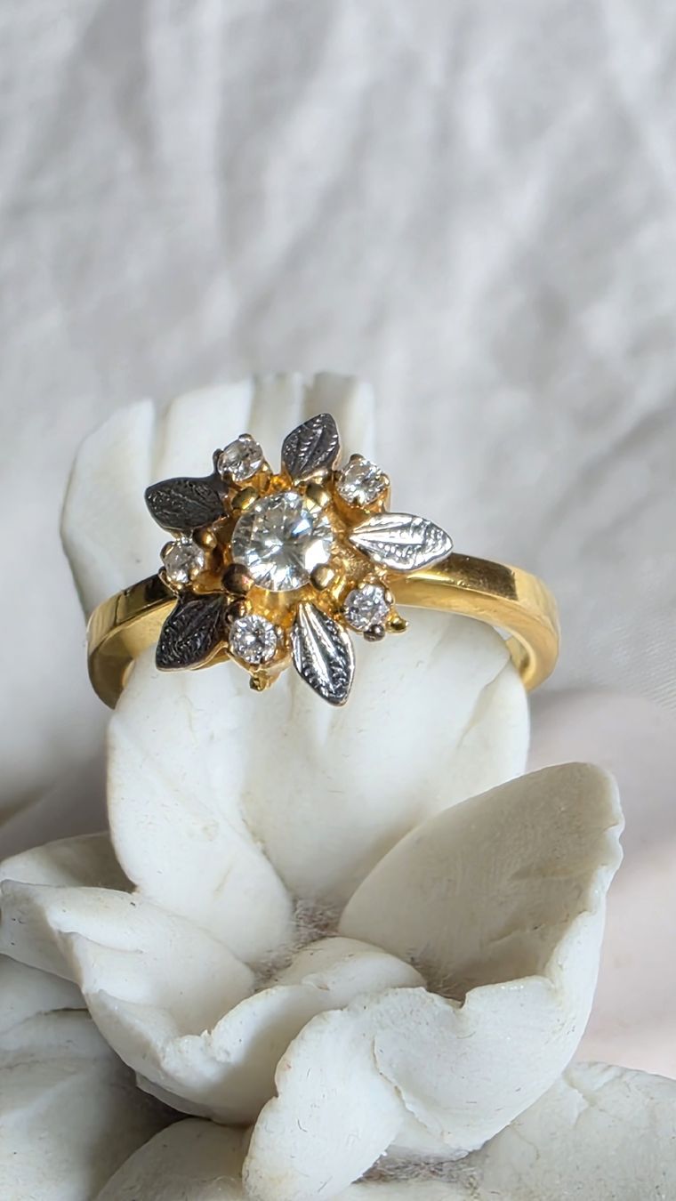 Anelli: Gold Ring 18 karat mit Diamanten – Nuovo (secondo la descrizione) da Effretikon venduto da rinuom01 2