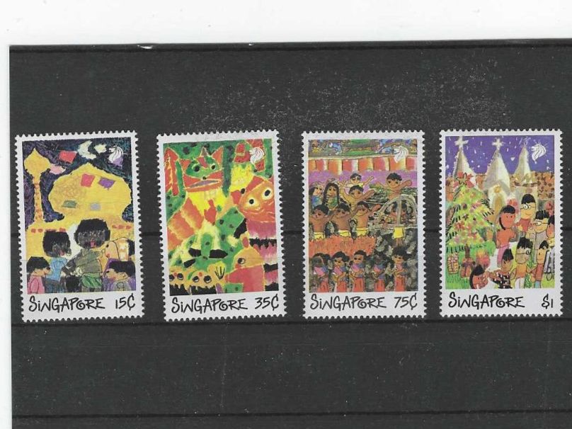 Tutti i francobolli: SINGAPUR 1989 ** KINDERZEICHNUNG – Nuovo (secondo la descrizione) da Dintikon venduto da bonita099