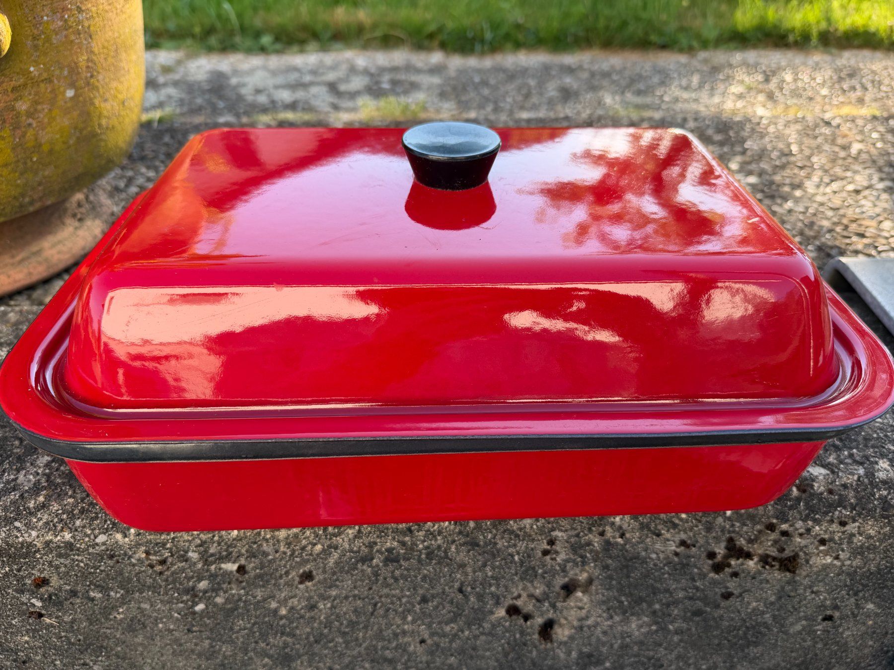 Teglie da forno: Auflaufform Emaille rot mit Deckel Grosse Auflaufform mit... – Usato da Brunnenthal venduto da Eco07 2