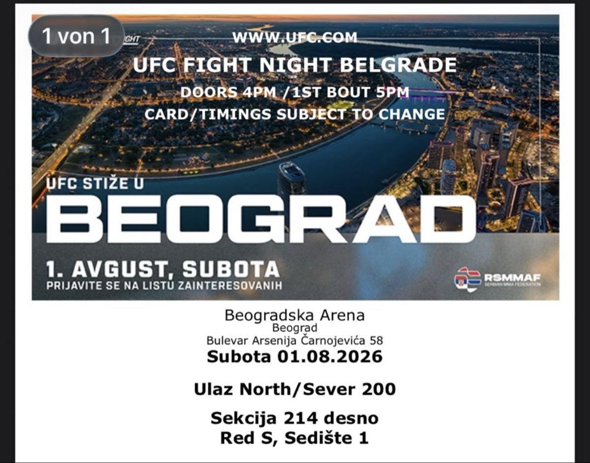 Billets: UFC FIGHT NIGHT – Neuf avec emballage d'origine à Niederuzwil par kze_mh7b