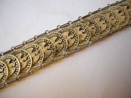 ARMBAND,  22 MEXIKANISCHEN SILBERMÜNZEN AUS DEM 19.JAHRH