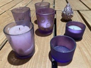 Kerzenständer: 7-teilieges teelichter serie violett – Gebraucht aus Schwarzenberg LU von kindler007 1