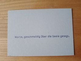 4 Postkarten in Bleisatz auf Graukarton inkl. Couvert NEU!