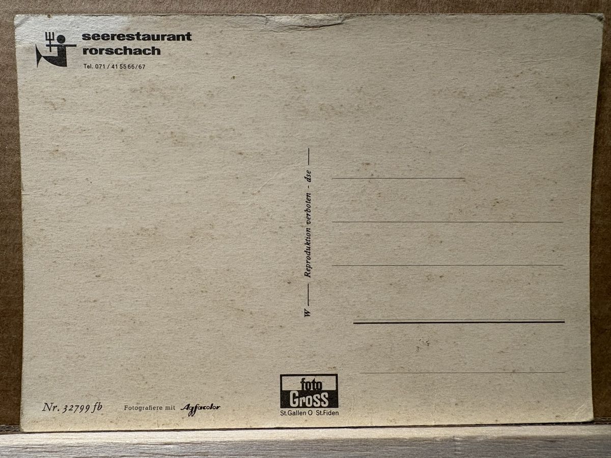 Cartoline postali: AK von Seerestaurant Rorschach – Usato da Rümlang venduto da Kartenpost1 1