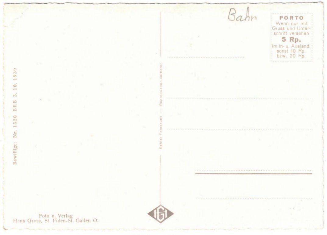Cartoline postali: Unterwasser - Standseilbahn Iltios – Usato da Binningen venduto da Mountainrider 1