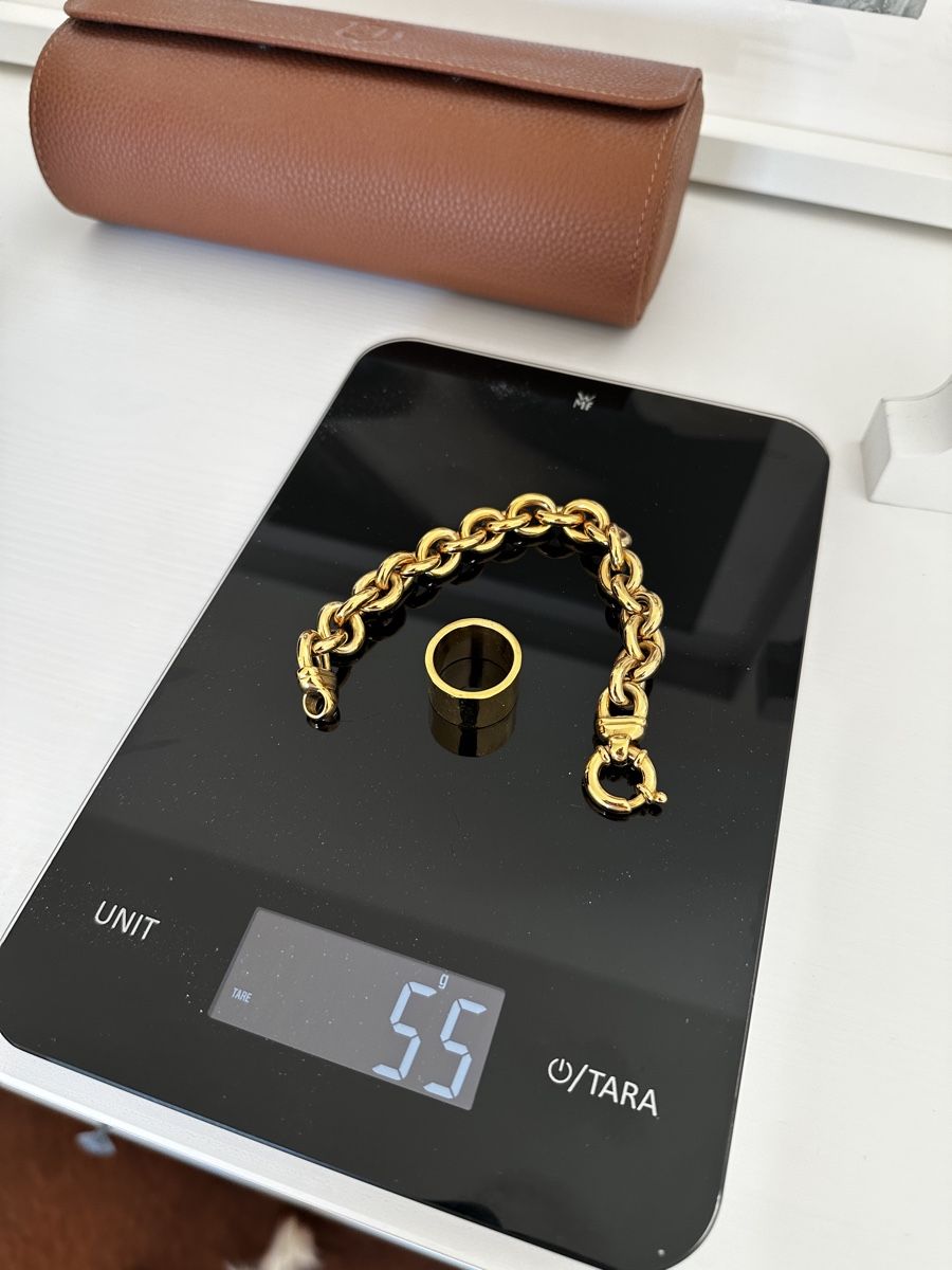 Bracciali & Braccialetti: Armkette + Ring 925 Silber / 18k vergoldet – Nuovo (secondo la descrizione) da Oberkirch LU venduto da Feuerpferd