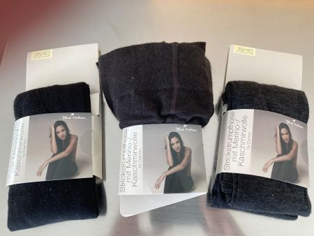 3x Strumpfhose, Gr. 38/40, Merino/Kaschmir, neu OVP