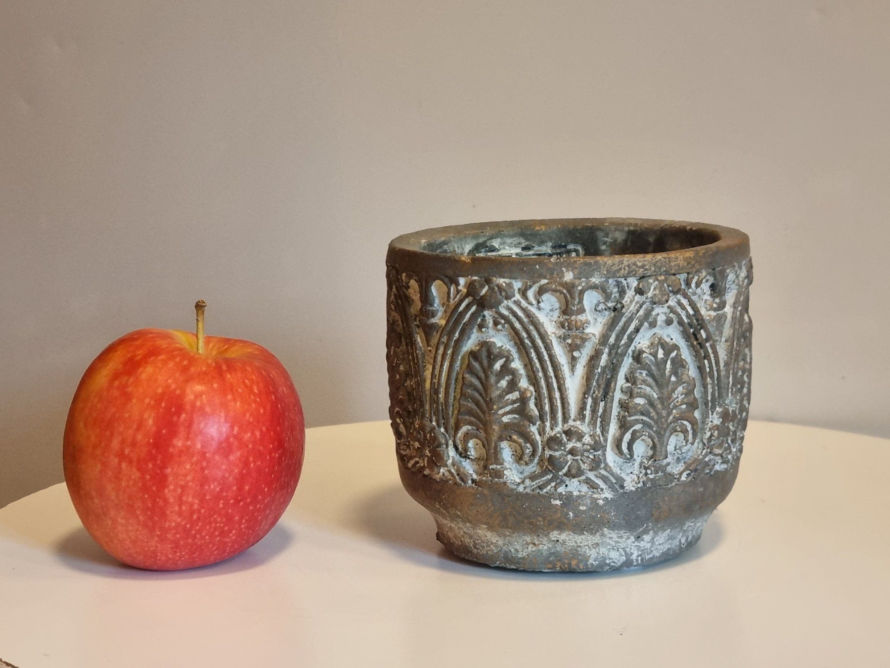 Vasi per fiori: 4 Übertöpfe 8 cm Antik-Stil Shabby Chic – Usato da Scharnachtal venduto da devin03 1