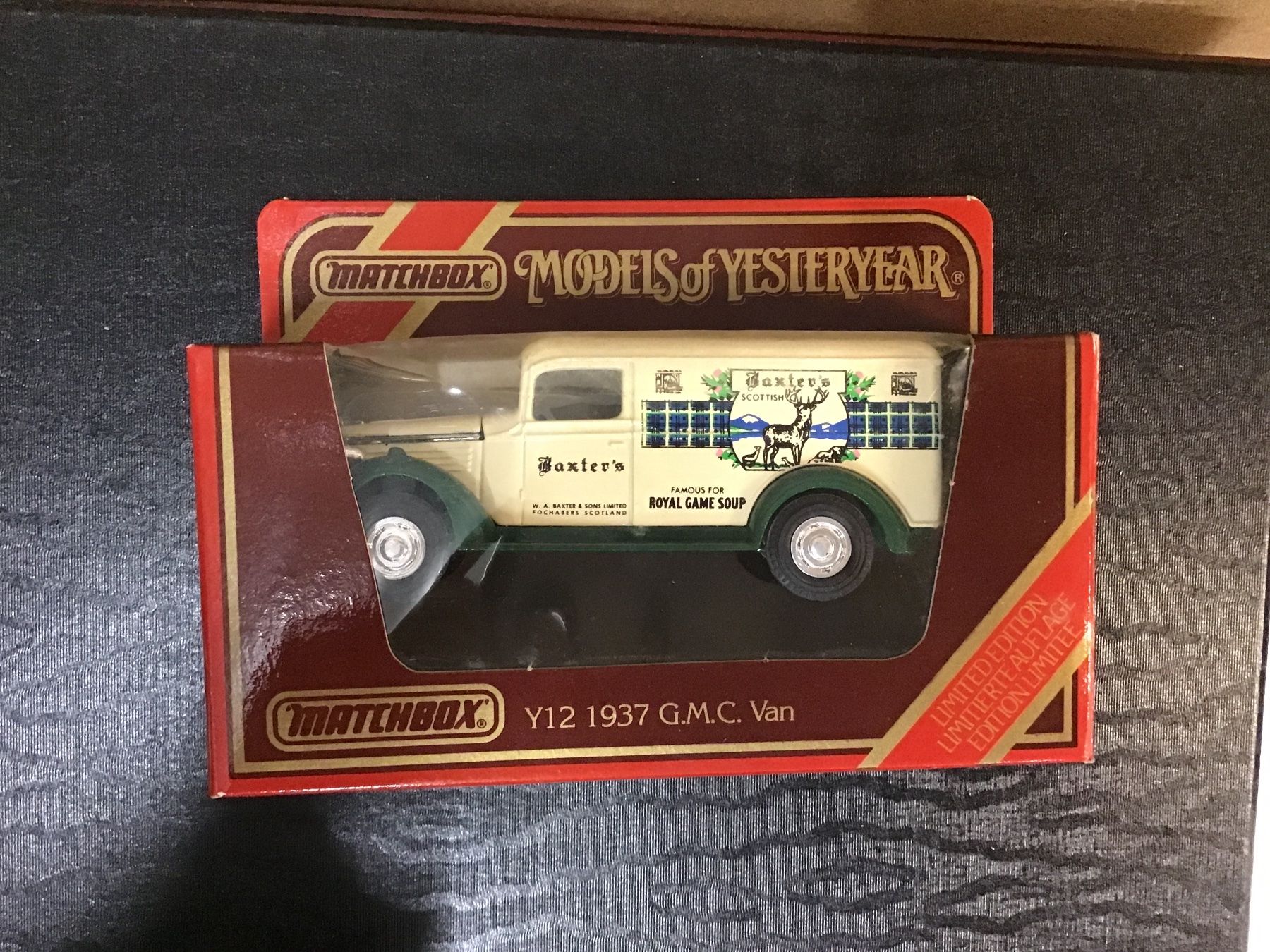 Matchbox Modellini d'auto: Matchbox Y12 1937 GMC Van "Boxter's" OVP – Nuovo e nell'imballaggio originale da Männedorf venduto da Modelle-aller-Art