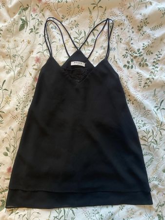 Pieces Top, schwarz, Grösse M