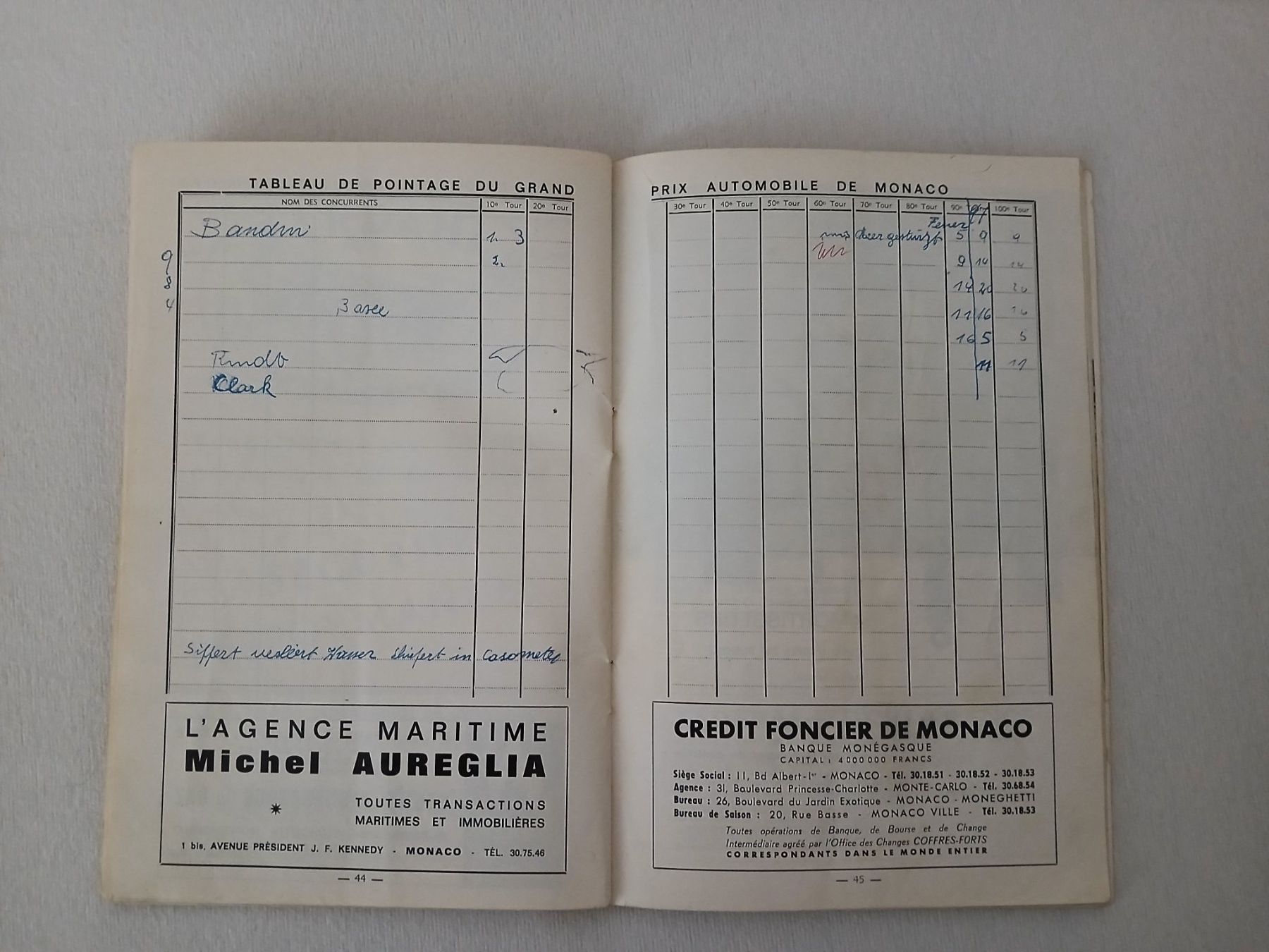 Riviste & Magazine: Programmheft Formel 1; GP Monaco 1967 – Usato da Aarburg venduto da Hktm 7