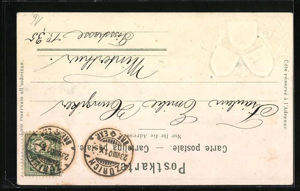 Cartes postales: Präge-Lithographie Zürich, Restaurant  – D'occasion à Berlin par bartko-reher 1