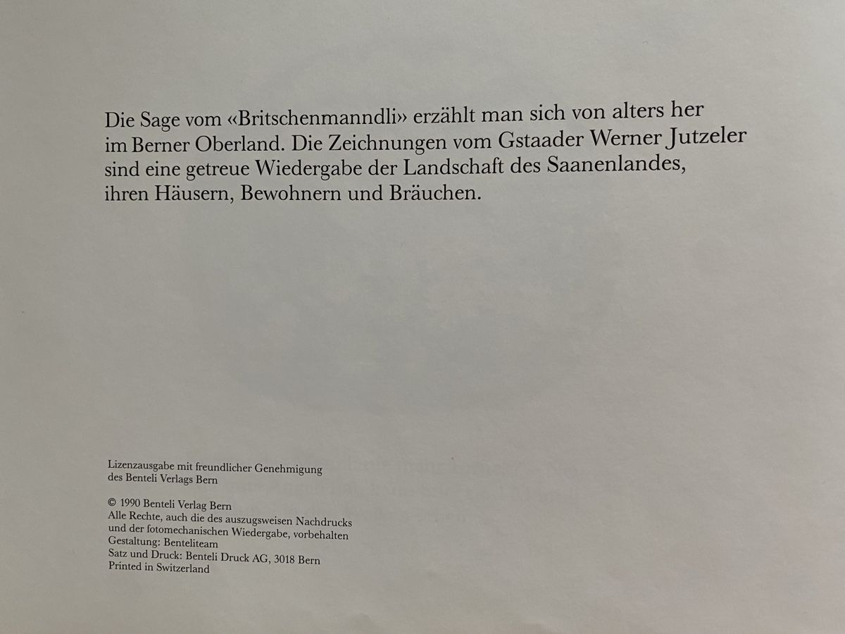 Libri: Mannli - Werner Jutzeler – Usato da Schwarzenburg venduto da Michellu 3