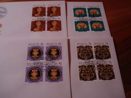 Pro Patria 1992, FDC Satz + 4erblocks, , 5 Belege