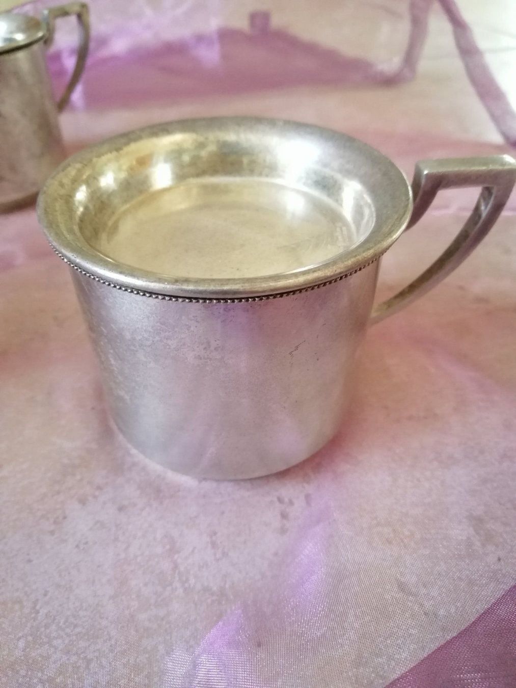 Tazze: Art Deco Sieb-Becher, ca.1920,versilbert – Usato da Rheinfelden venduto da Cleopatra2000