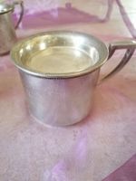 Art Deco Sieb-Becher, ca.1920,versilbert