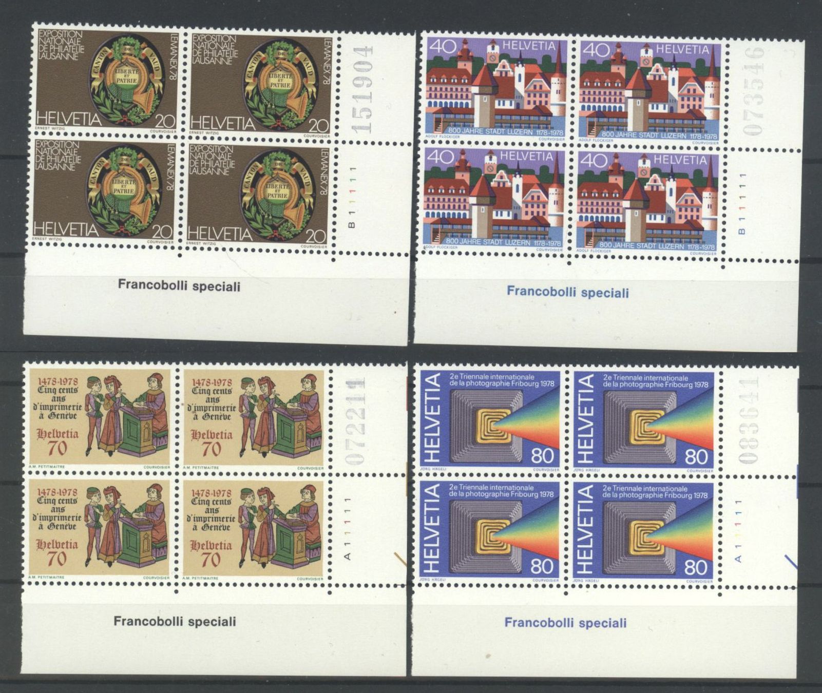 Tutti i francobolli: 1978, Sonderpostmarken I ** – Usato da Willisau venduto da Vollstempel