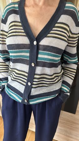 Edina Ronay Leinen/Cardigan / Damen/Femme Gr40 100%lin