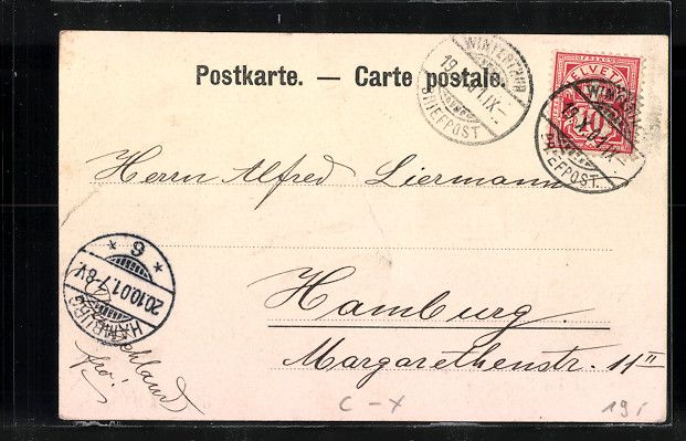 Cartoline postali: Winterthur, Passanten in der Wartstrasse – Usato da Berlin venduto da bartko-reher 1