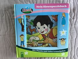 Heidi Mein Riesenpuzzlebuch mit 5 Puzzles, wenig gebraucht