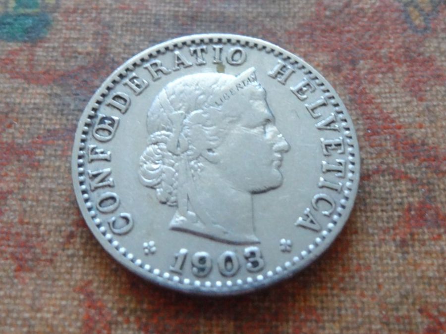 Tutti le monete: 20 Rp. 1903 – Usato da Romanel-sur-Lausanne venduto da Swift13