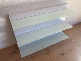 Regal weiss mit 3 Glastablaren