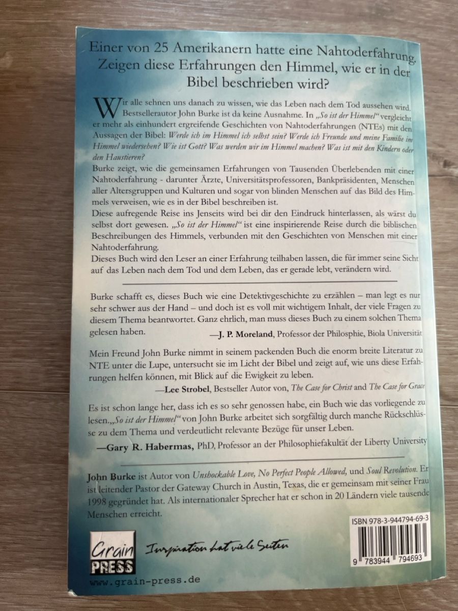 Libri: Buch: "So ist der Himmel" John Burke – Nuovo e nell'imballaggio originale da Udligenswil venduto da nwal 1