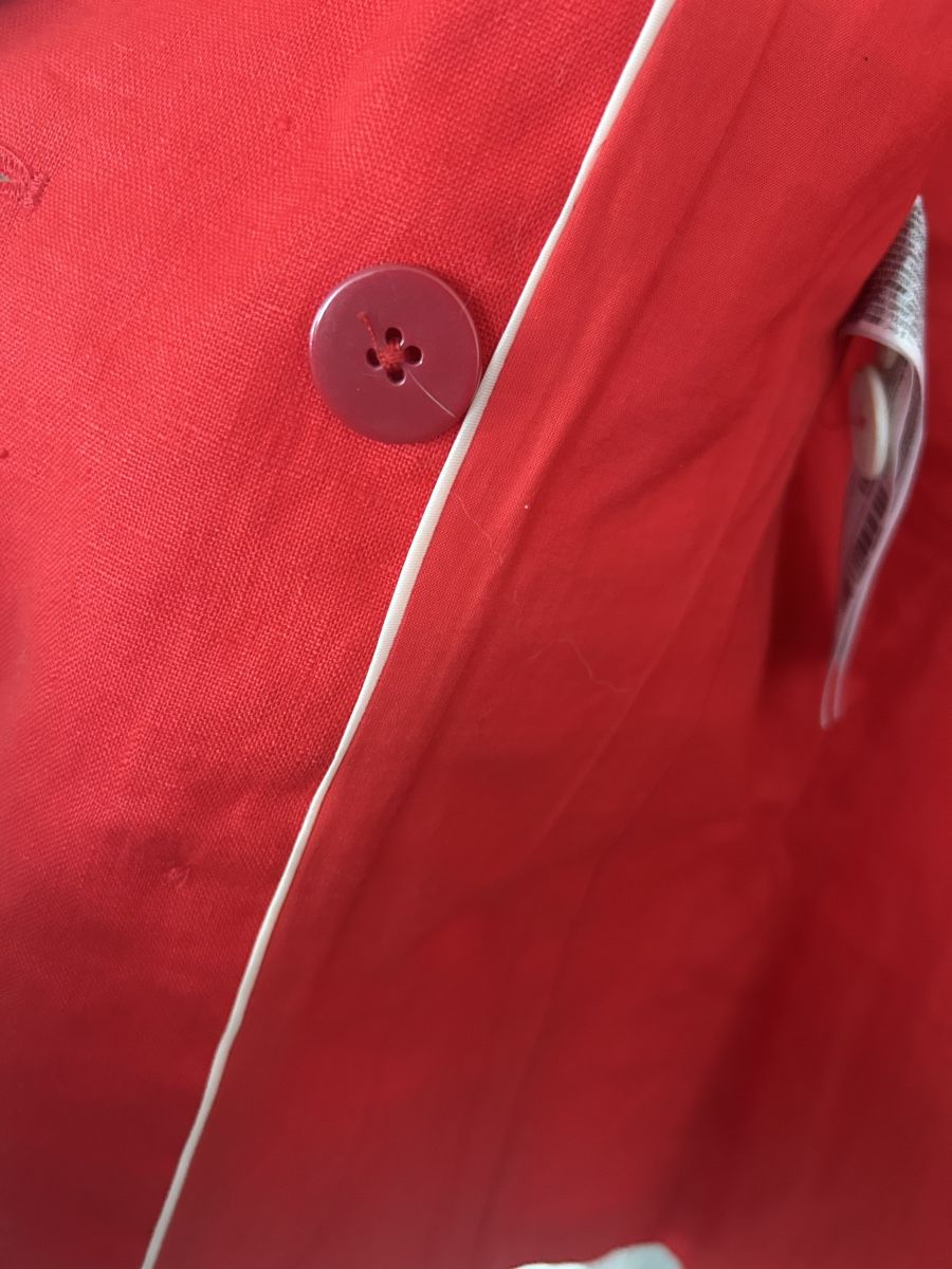 Mango Giacche: Mango Red Linen Double-Breasted Blazer Jacket Jacke – Nuovo (secondo la descrizione) da Unterägeri venduto da Rogucha 3