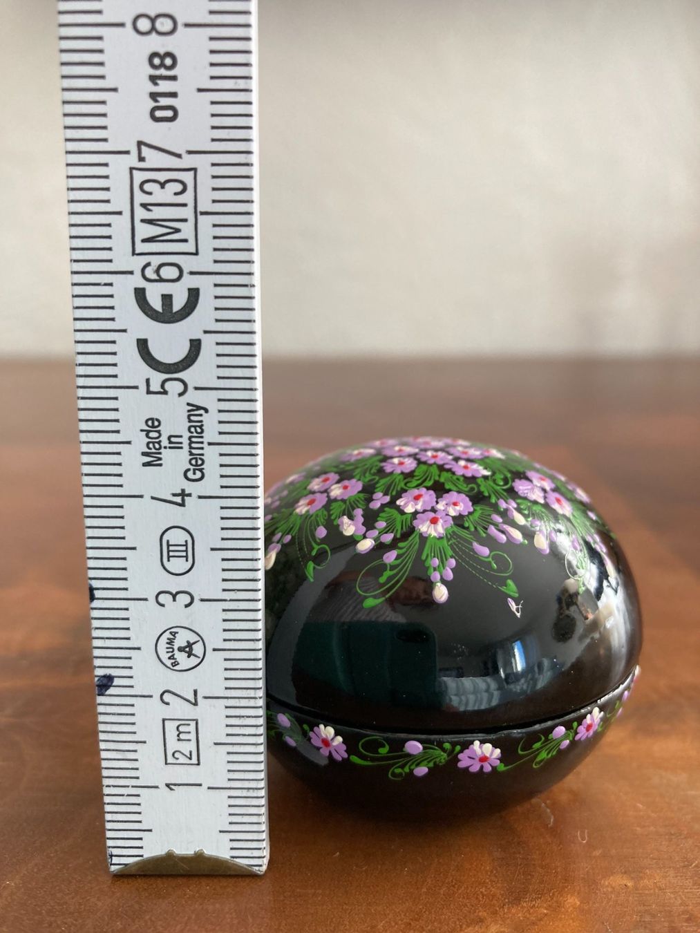 Tutte le decorazioni: Schwarzlackdose Schmuckdöschen Dose handbemalt – Usato da Subingen venduto da ArtBead 5