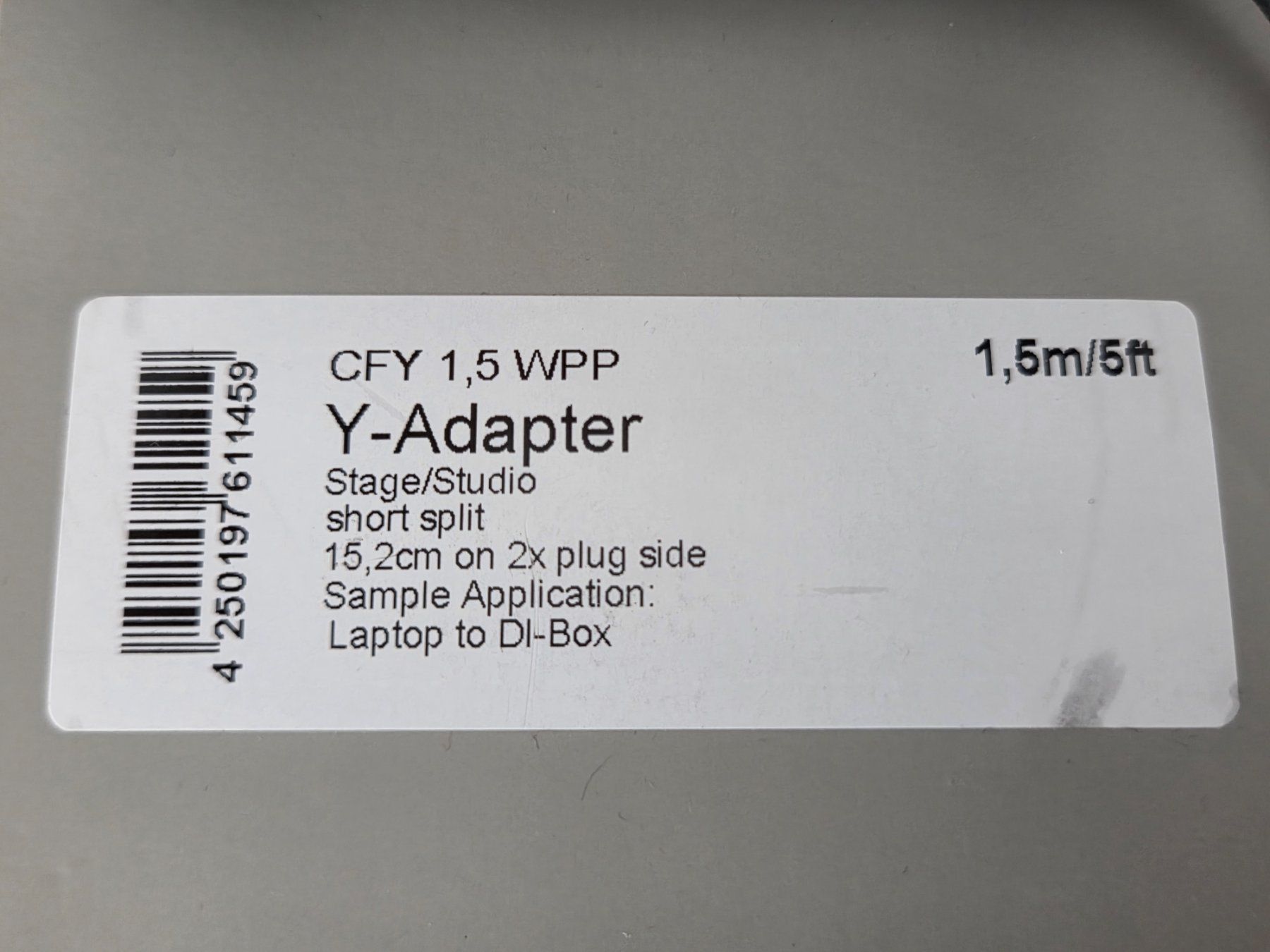 Kabel: Cordial CFY 1.5 WPP Y-Audio-Kabel – Neu und originalverpackt aus Rotkreuz von vabu33 2
