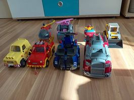 Diverse Paw Patrol Fahrzeuge und Feuerwehrmann Sam 