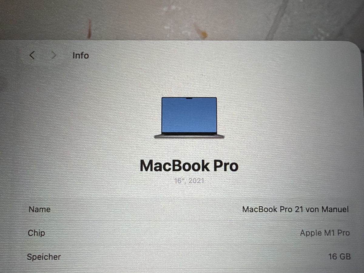 Apple Portables: MacBook Pro 16“ – D'occasion à Rorbas par Manues 2