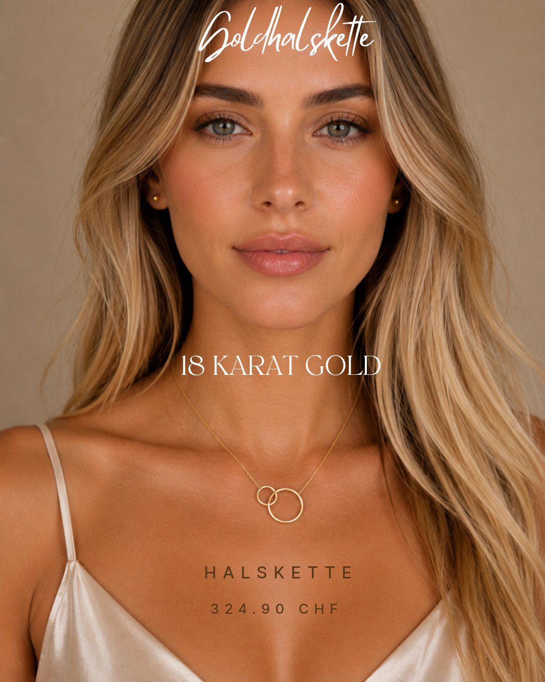 Catenine: Halskette 18 Karat Gold Doppelring neu – Nuovo e nell'imballaggio originale da Aarau venduto da kap_cx7j