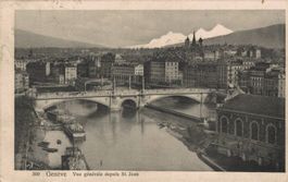Originale alte Ansichtskarte von Genf