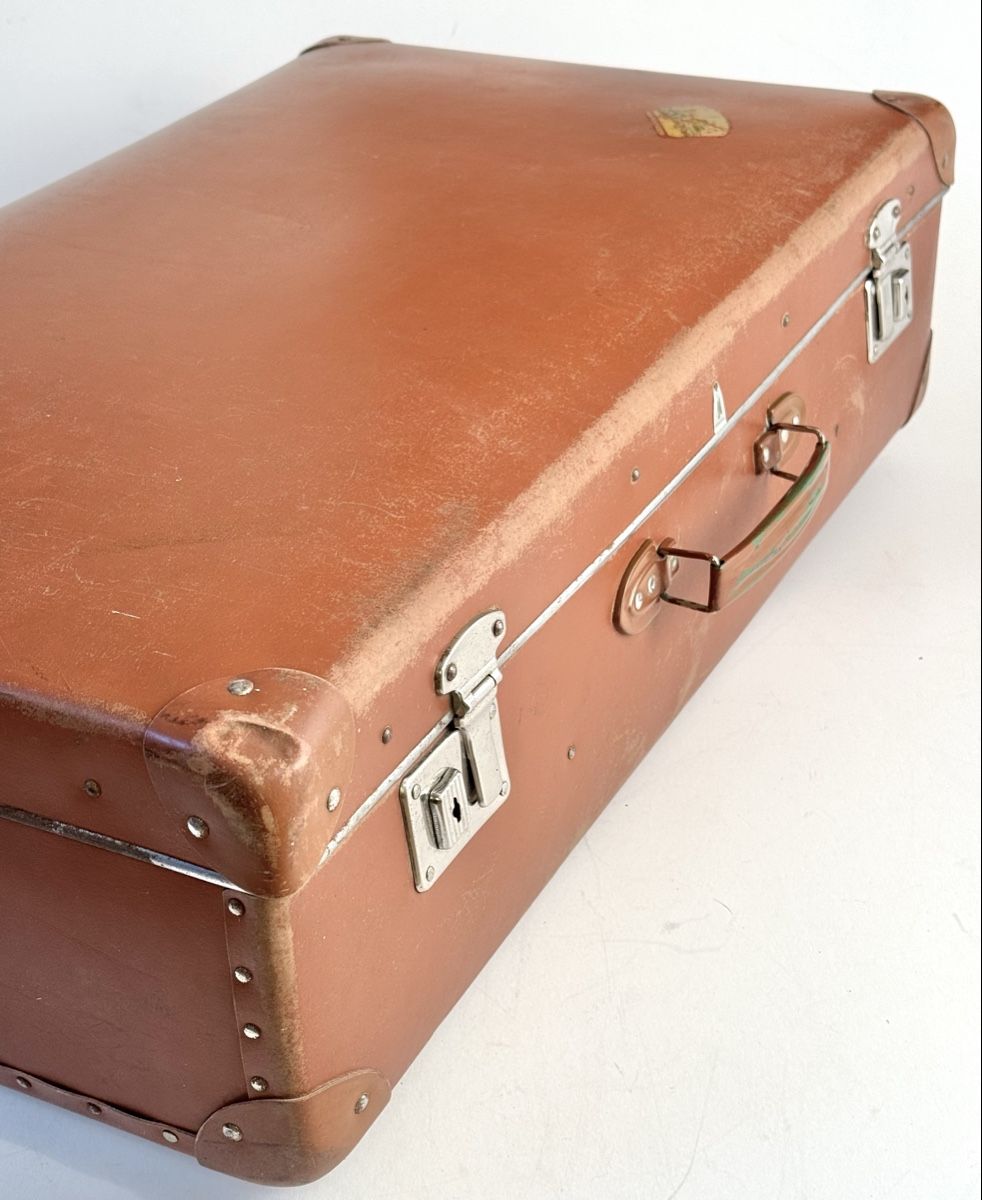 Valigie: Grosser Vintage Reisekoffer, Vulkanfiber – Usato da Wildberg venduto da wild59 3