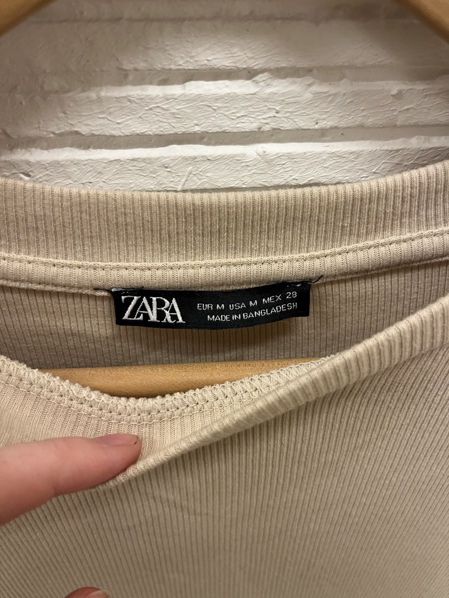 Vestiti: Zara Ripp-Kleid kurzarm beige Gr M – Usato da Meilen venduto da jes_c25c 2